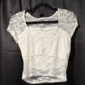 Elegant Lace White Top